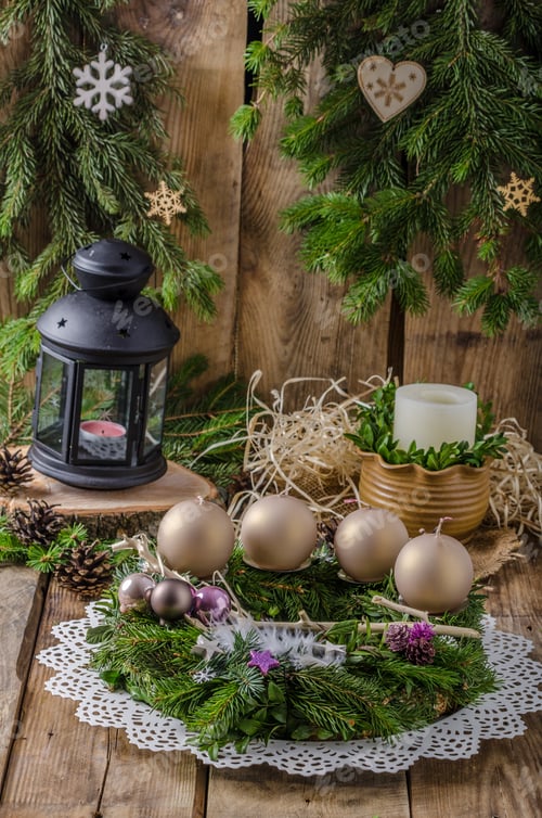 Preview: Christmas advent wreath
