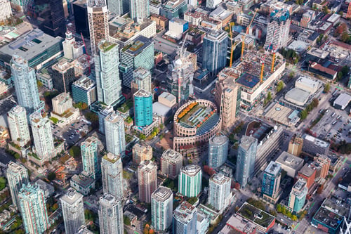 Preview: Downtown Vancouver, British Columbia, Canada. Aerial View