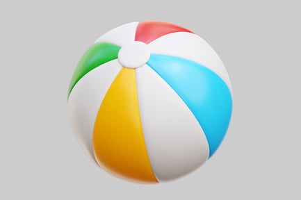 Preview: Colorful 3D Beach Ball