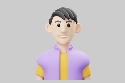 Preview: Simple cartoon man with vest