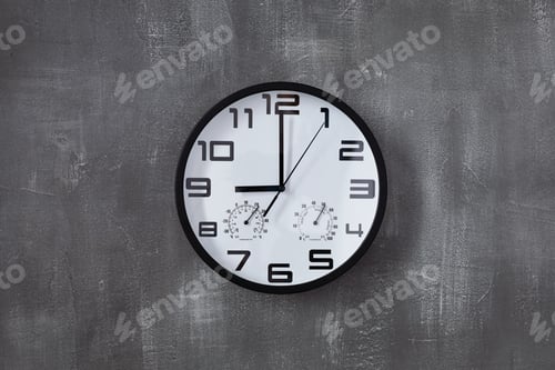 Preview: clock at wall background surface