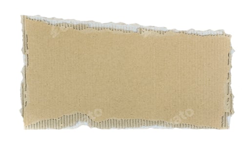 Vista previa: Piezas rotas de cartón reciclado aisladas sobre fondo blanco. Banner. Copy SpaceTorn piezas recicladas