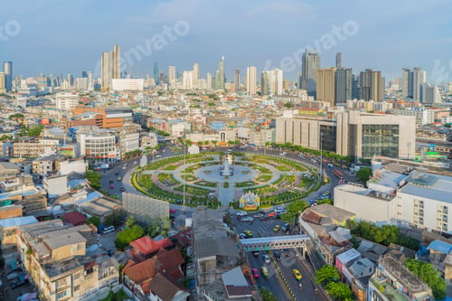 Preview: Bangkok downtown, Thailand in urban city in Asia.