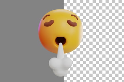 Preview: Exhaling Emoji 3D Icon
