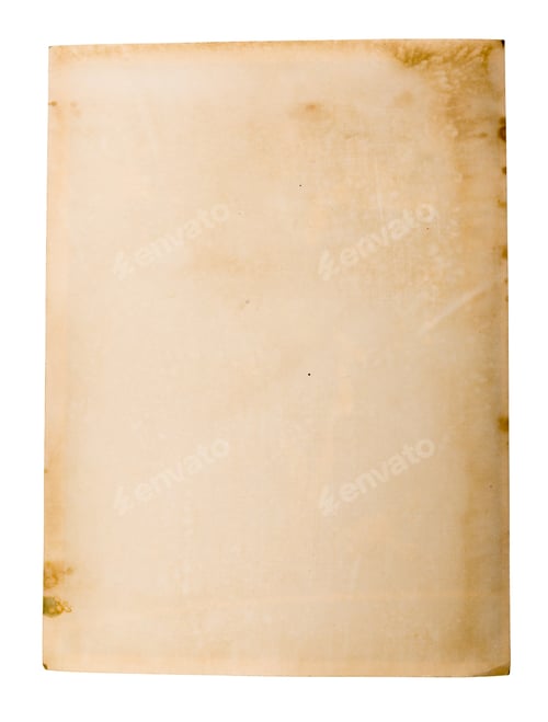 Preview: Old paper with yellowed edges and faded texture displays a vintage feel in quiet settings