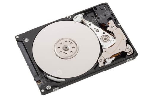 Preview: Hard disk isolated on white background, with clipping path