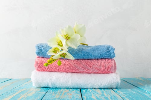 Preview: towels with orchid flower