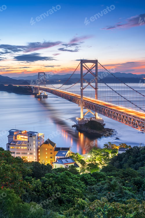 Preview: Onaruto Bridge in Japan at Dusk