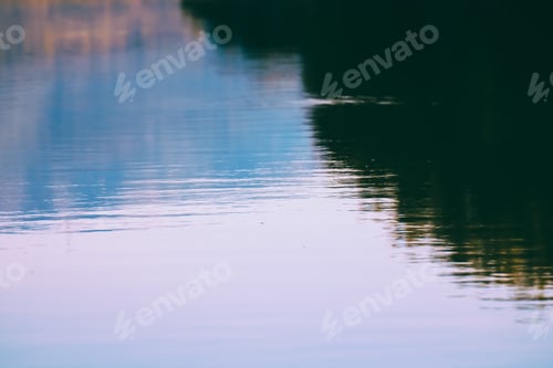 Preview: Water Reflections on a Calm Lake Surface