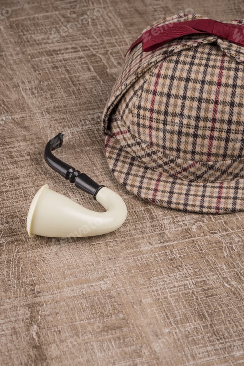 Preview: Sherlock Hat and Tobacco pipe