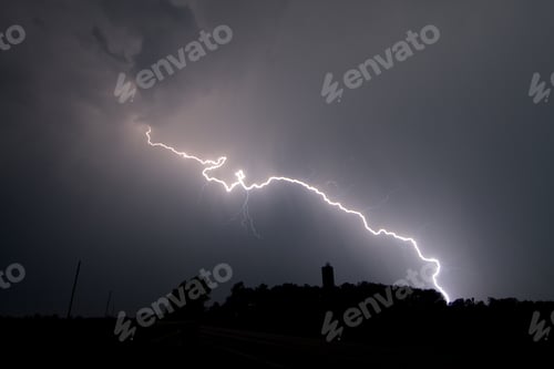 Preview: A lightning bolt hits a farm, East of Princeton, Kansas, USA