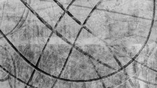 Preview: Tire track mark on asphalt tarmac road race track texture and background, Abstract background black.