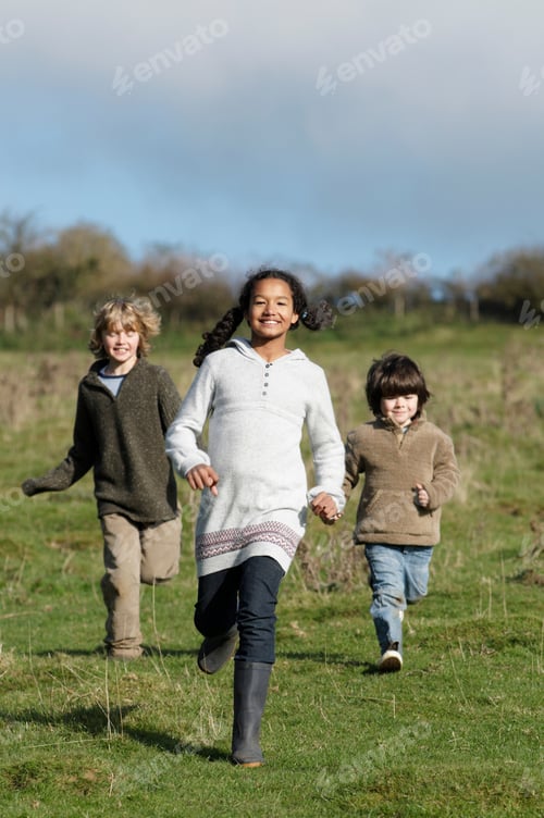 Preview: Children running in field