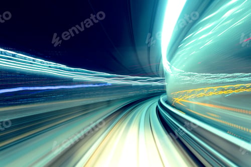 Preview: Fast train passing tunnel