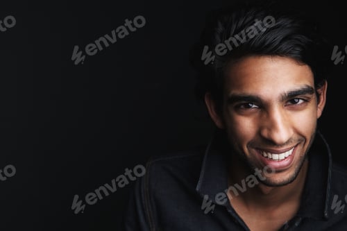 Preview: Portrait of a cheerful young man laughing