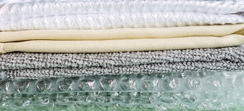 Preview: Recycling Fibers in the Textile Industry. Sustainable recycled cotton fiber. Many napkins fabrics