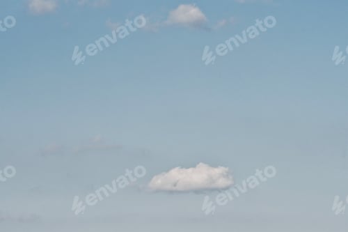 Preview: Clear blue sky with plain white cloud with space for text background