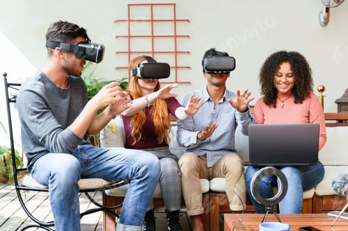 Preview: Diverse friends exploring virtual reality together