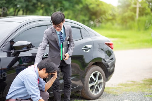 Preview: Insurance agent will help the customer when the car is damaged or has an accident.