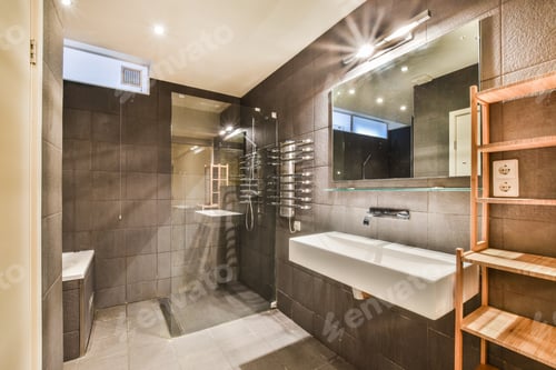 Preview: Toilet and shower in bathroom