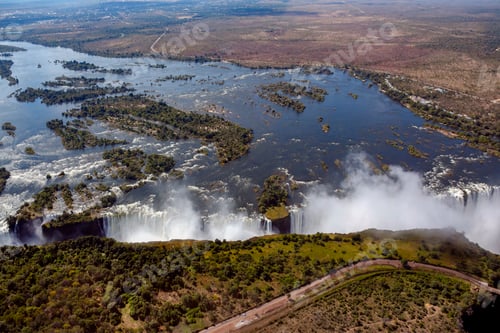 Preview: Aerial view of Victoria Falls - Africa