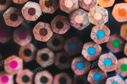Preview: Colored pencils background. Drawing, hobby, occupation