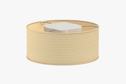 Preview: Woven Cylinder Ceiling Lamp - Modern Scandinavian Light