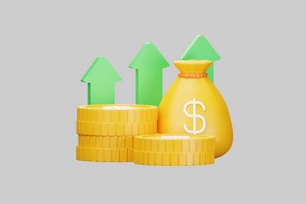 Preview: Money bag and coin stack