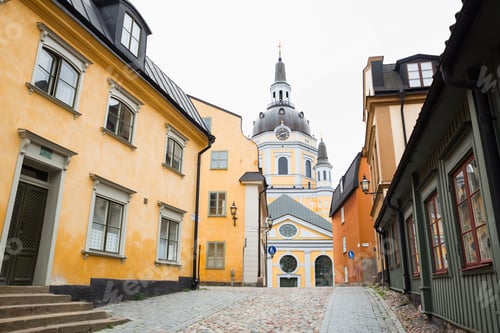 Preview: An old cobblestone street in Stockholm
