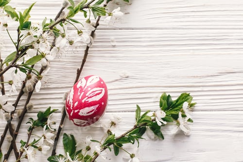Preview: stylish Easter flat lay