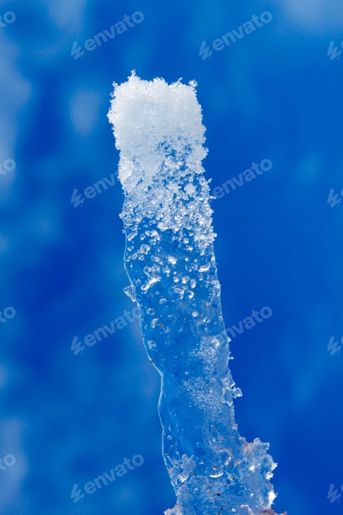 Preview: Close-up view of an ice formation. A winter natural phenomenon.