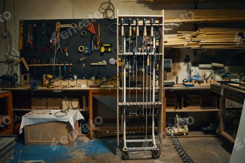 Preview: Interior Of Workshop With Work Tools