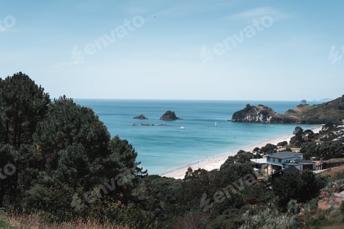 Preview: beach landscape with nearby house