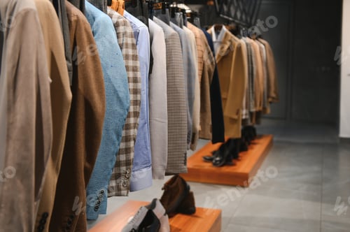 Preview: Men's clothing store, business suit on a mannequin