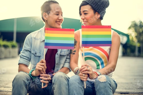 Preview: LGBT Lesbian Couple Moments Happiness Concept