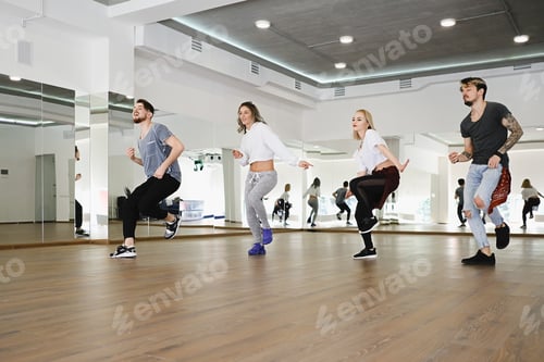 Preview: Group of four hip-hop dancers