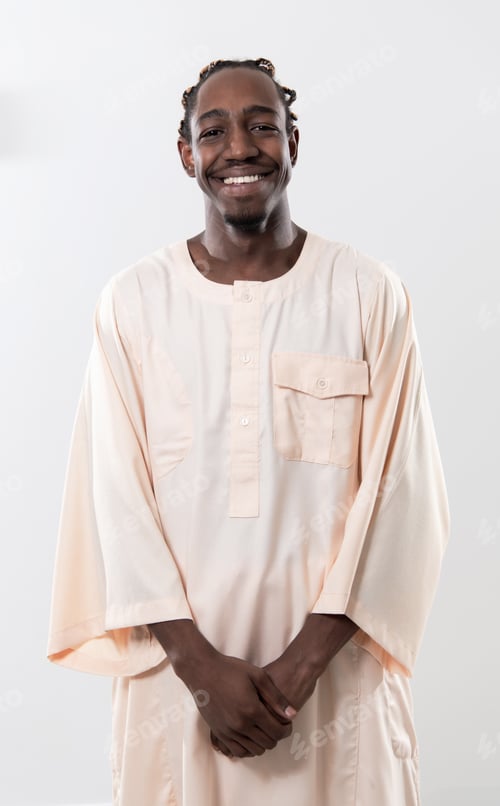 Preview: handsome african black man in traditional clothes