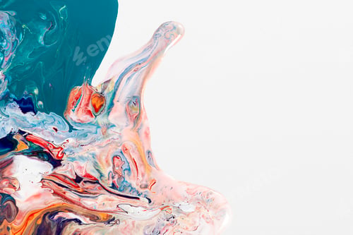 Preview: Colorful liquid marble background DIY flowing texture experimental art