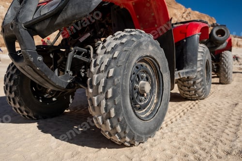 Preview: Explore rugged terrain on quad motorbikes in the Sinai desert near Sharm el Sheikh, Egypt