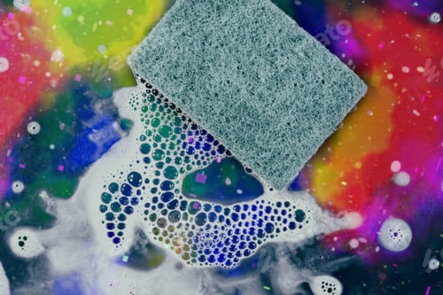 Preview: Texture Liquid Soap- Drawing Technique. Art Fluid Paint- Cleansing Wash. Creating Abstract Work