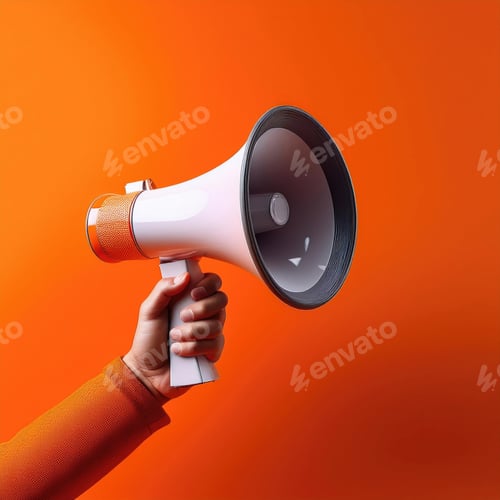 Preview: Hand holding a megaphone