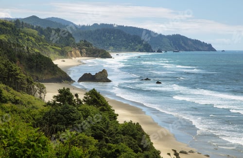 Preview: View of wild beach in Oregon