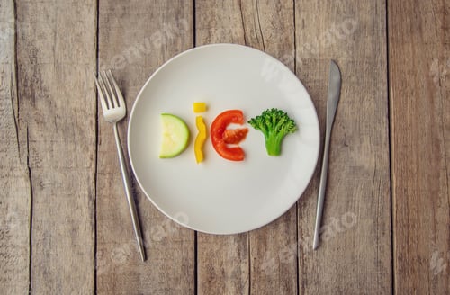 Preview: The concept of proper nutrition. Diet. Selective focus.