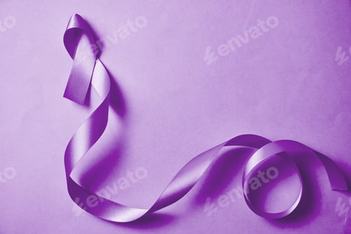 Preview: World Leprosy Day, symbol of purple ribbon, awareness and charity.