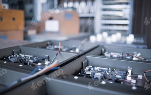 Preview: Metal components and microcircuits blanks in laboratory