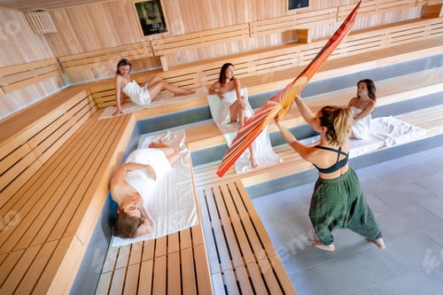 Preview: Sauna master making ritual in Finnish sauna