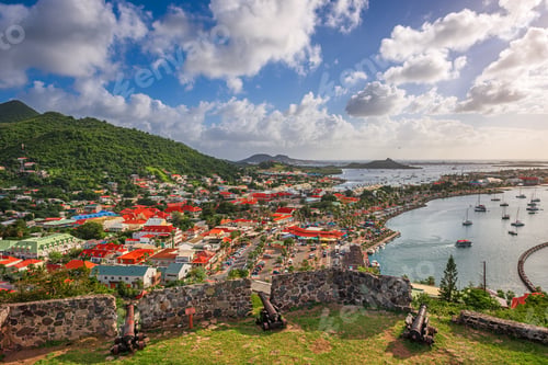 Preview: Marigot, St. Martin Town Skyline