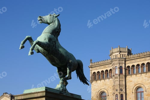 Preview: bronze statue of Saxon Steed in Hannover Germany