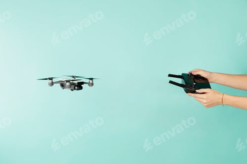 Preview: Drone flying in the air