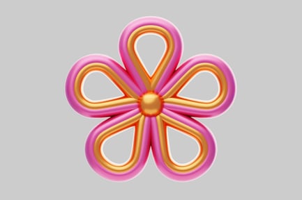 Preview: Stylized flower with eight petals